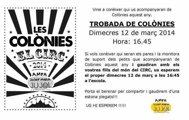 2014 - TROBADA DELS COLONIES i PARES