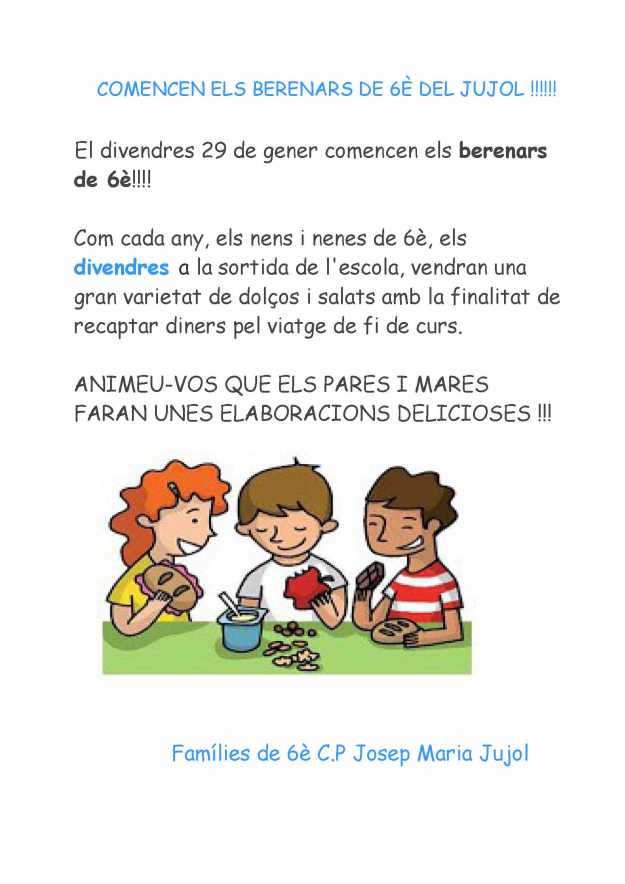 CARTELL BERENARS 6è